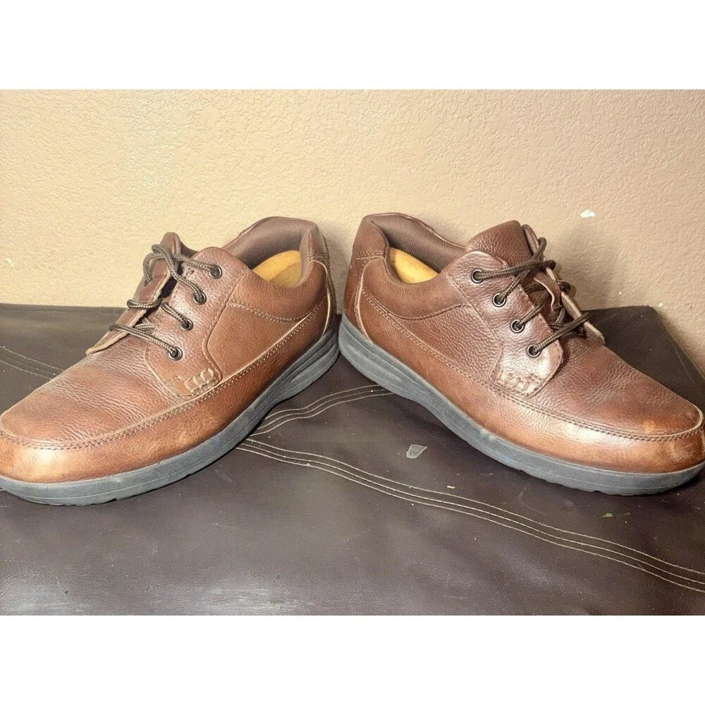 Nunn Bush Comfort Gel Memory Foam Brown Lightweight Shoes 84694 Sz 13M Lace-up